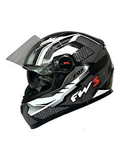 CAPACETE FW3 GTN FOX GRAFITE 58