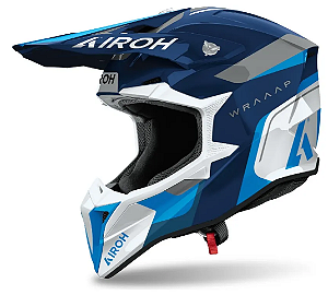 CAPACETE AIROH WRAAAP CONQUER BLUE GLOSS 60