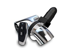 DIFUSOR DE ESCAPE EM INOX 304 - MODELO EM T - PARA CARROS COM ESCAPAMENTO DE 2 OU 2,1/2 POLEGADAS - KIT COM CONTROLE EXTRA