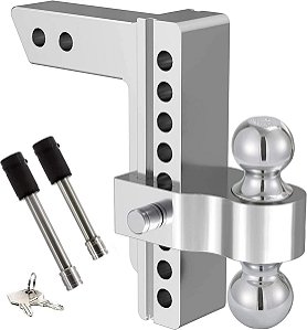 PONTEIRA DE ENGATE REGULAVEL DE ALUMINIO 2" - ESFERA DUPLA