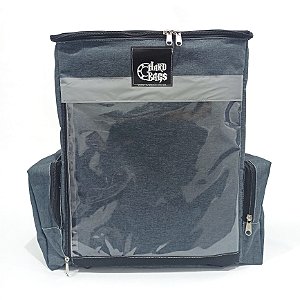 Mochila Bag Box Térmica sem isopor Prende no baú - Cinza Chumbo