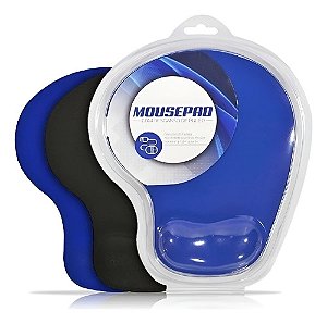 Mouse Pad Ergonômico Gel Mbtech Preto Cor Azul-claro Azul-claro
