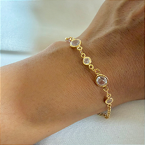 Pulseira Cravejada com Zircônias - Constelação