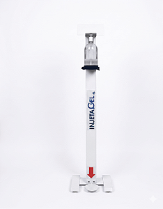 Totem para álcool em gel com pedal