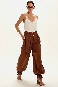 CALÇA JASMIN MARROM GANACHE