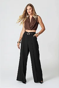 Blusa Cropped Gabi - Marrom