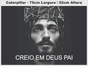 ADESIVO DO CRISTO VIDRO TRASEIRO CARTERPILLAR- ESCAVADEIRA HIDRAULICA