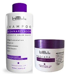 Kit Shampoo e Mascara Desamareladora