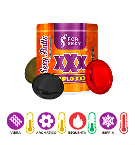 Bolinhas Triplo XXX – Vibra, Esquenta e Esfria + Aroma Sensual (3un)