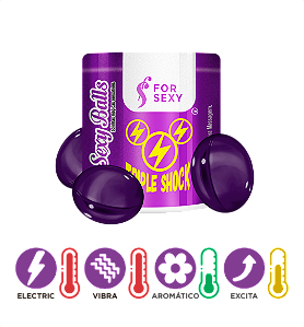 Bolinhas Triple Shock – Sensação Vibrante e Elétrica Aroma Morango (3un)