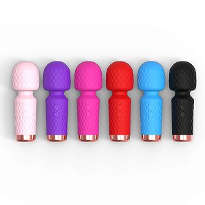 VIBRADOR HERO - MINI VARINHA MAGICA 10 VIBRACOESRECARREGÁVEL CORES DIVERSAS