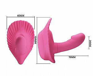 Vibrador Pretty Love - FANCY CLAMSHELL - BORBOLETA SEM FIO - 30 VIBR