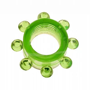 Anel Peniano Massageador Mega Strech Formatos Variados- Fosforecente