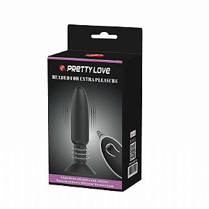 Plug Anal Pretty Love -  Vibrador Controle Wireless com Esferas Rotativas