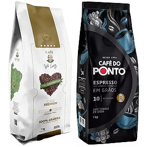 Café do Ponto Espresso e Café Vô Luiz  100% Arábica - Combo 2 x 1Kg