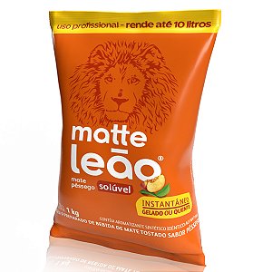 Chá Leão Solúvel Mate com Pêssego - Pacote com 1Kg