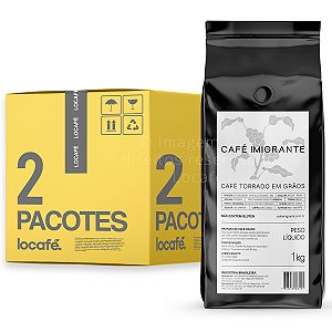 Café em Grãos Imigrante 100% Arábica 2kg - (2x1Kg)