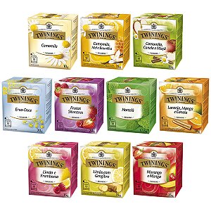 Chá Twinings 10 Tipo 1 Caixas 100 Sachês Embalados Individualmente