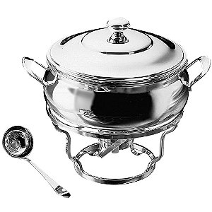 RECHAUD C/PANELA 10L PRATA WOLFF ROJEMAC