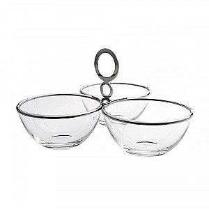 PORTA APERITIVO TRIPLO VENEZIA INOX RIVA