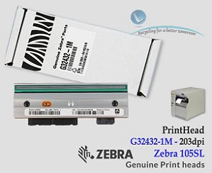 Cabeça de impressao Zebra 105SL. Zebra G32432-1M - Lservice peças