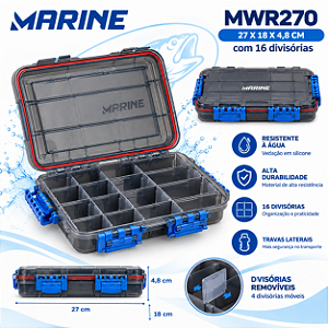 Caixa Marine Sports MWR270 Resistente à Água 27x18x4,8cm