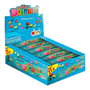 Pastilha de Chocolate Confeito Mini Disqueti 11g C/36un  Dori