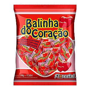 Balinha Do Coração Morango 500g Florestal