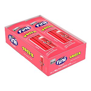 Caixa com Tubes Morango Azedinho com 12 unidades - Fini - Morango