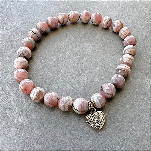 Pulseira Fluxo do Amor - Rodocrosita
