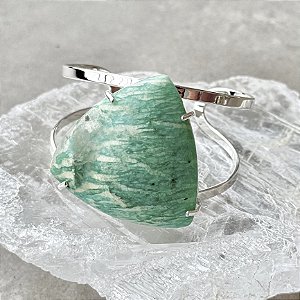 Bracelete Amazonita prata