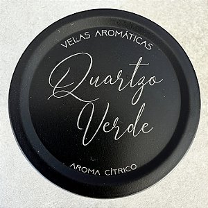 Vela aromática de Quartzo Verde