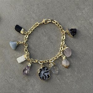 Pulseira Berloque de Cristais