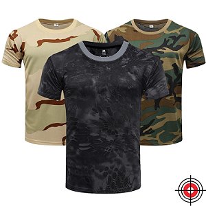 Camiseta Bélica Militar Respirável de Secagem Rápida