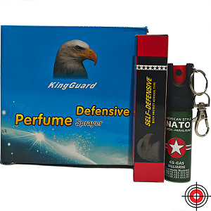 ATACADO Caixa com 10 Chaveiro Mini Spray de Defesa AMERICAN NATO CS-GAS 20ml