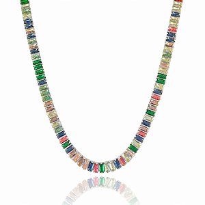 CHOCKER RIVIERA ZIRCÔNIAS COLORIDAS.