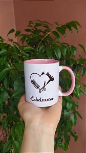 Caneca Personalizada Porcelana Interior Rosa
