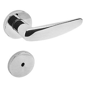 Conjunto Fechadura 515P Zamac Banheiro Cromado Acetinado