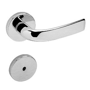 Conjunto Fechadura 6235 Banheiro Cromado Acetinado