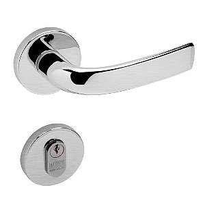 Conjunto Fechadura 6235 Externa Cromado Acetinado