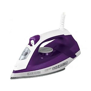 Ferro de Passar a Vapor Cerâmica Gliss BlackeDecker Roxo