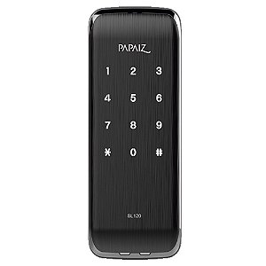 Fechadura Digital De Sobrepor Sl120 - Preto Fosco - Papaiz