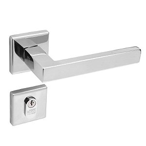 Conjunto Fechadura 455 La Fonte Externa Inox Polido