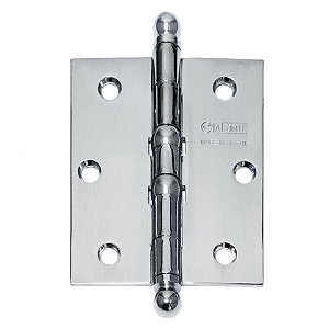 Dobradiça 500 La Fonte 3x2.5 Aço com Parafuso Cromado
