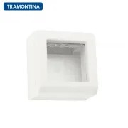 TRAMONTINA LIZFELX CAIXA + TAMPA 2 POSTOS BRANCA SOBREPOR