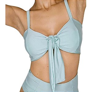 TOP Cropped Guarapuá Verde Água