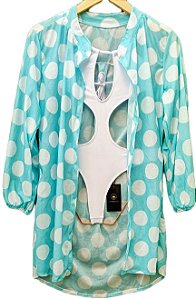 Saída de Praia CHAMISE CURTA POÁ VERDE ÁGUA