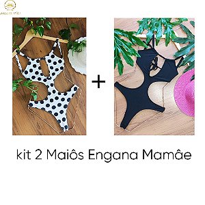 KIT 2 MAIÔS ENGANA MAMÃE POÁ E PRETO