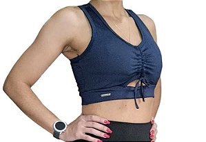 TOP FITNESS PUSCHED AZUL MARINHO