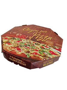 Caixa de Pizza 35x35x4cm personalizada tmp/fundo (PCT 25 UNIDADES)